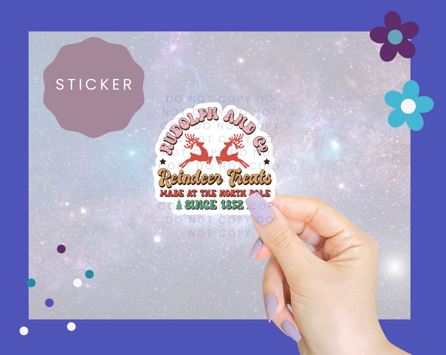Rudolph & Co Reindeer Treats Sticker