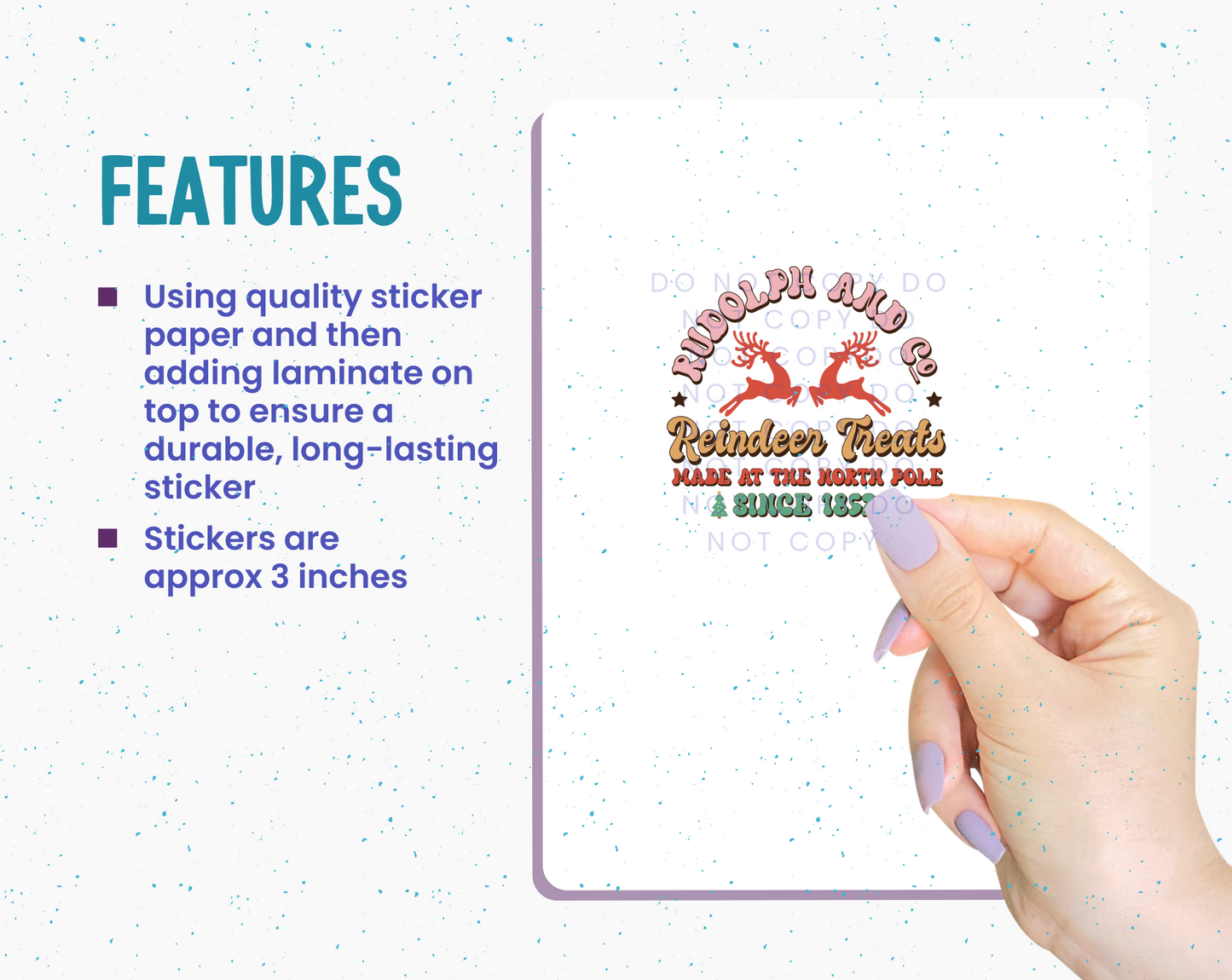 Rudolph & Co Reindeer Treats Sticker