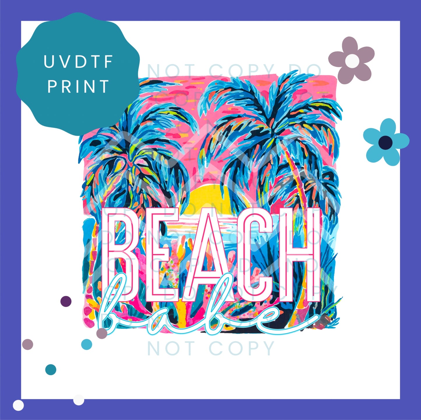 Beach Babe UVDTF Transfer 1558