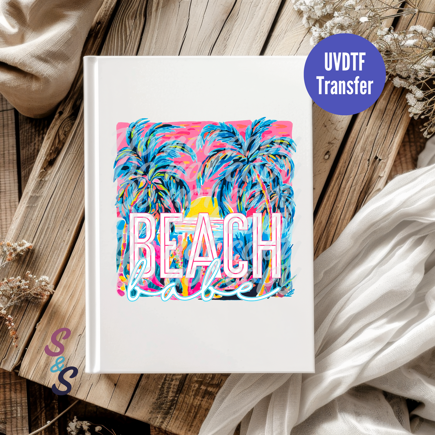 Beach Babe UVDTF Book/Notebook Transfer C119
