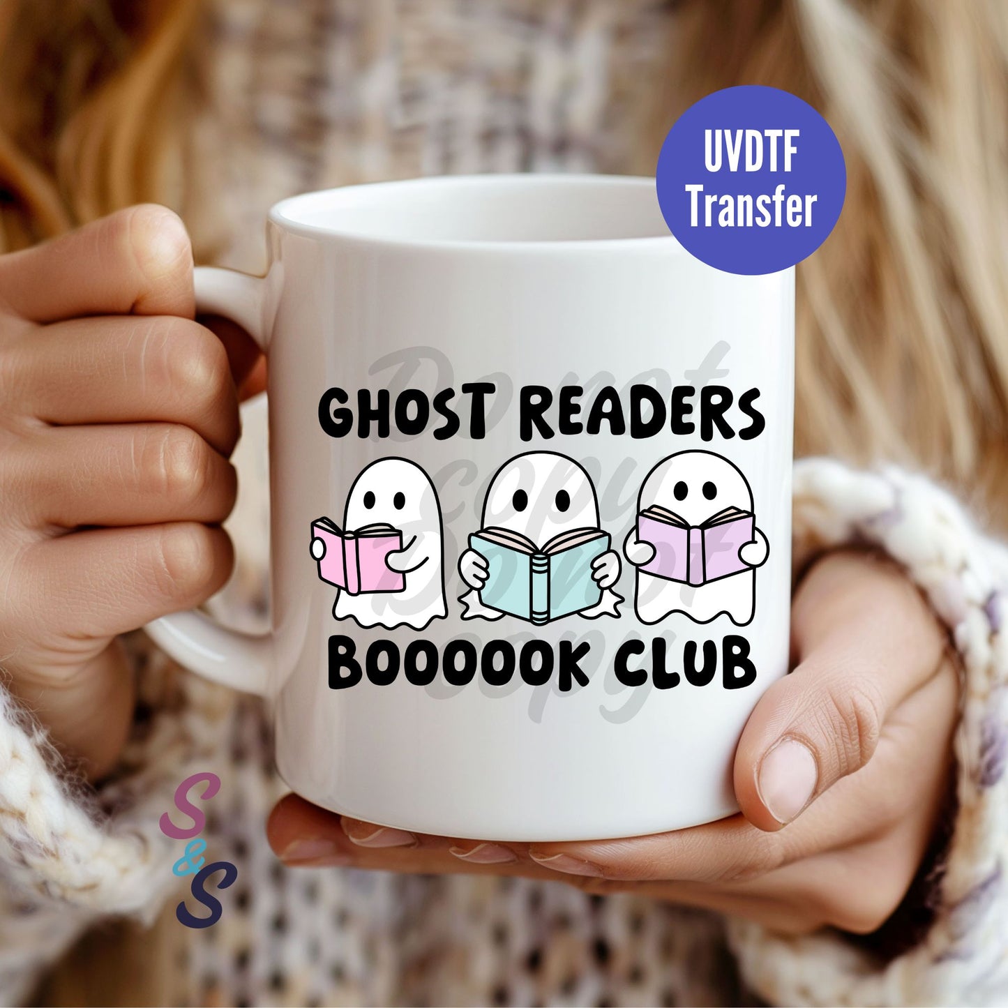 Ghost Readers Boooook Club Mug UVDTF Transfer