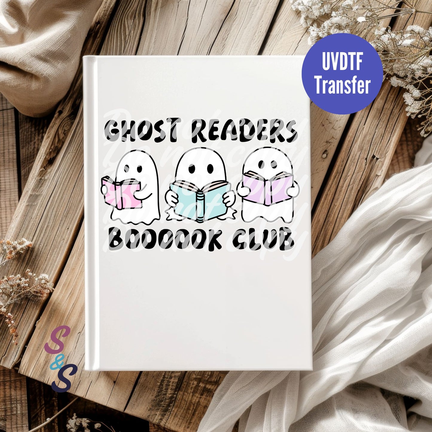 Ghost Readers Boooook Club UVDTF Book/Notebook Transfer