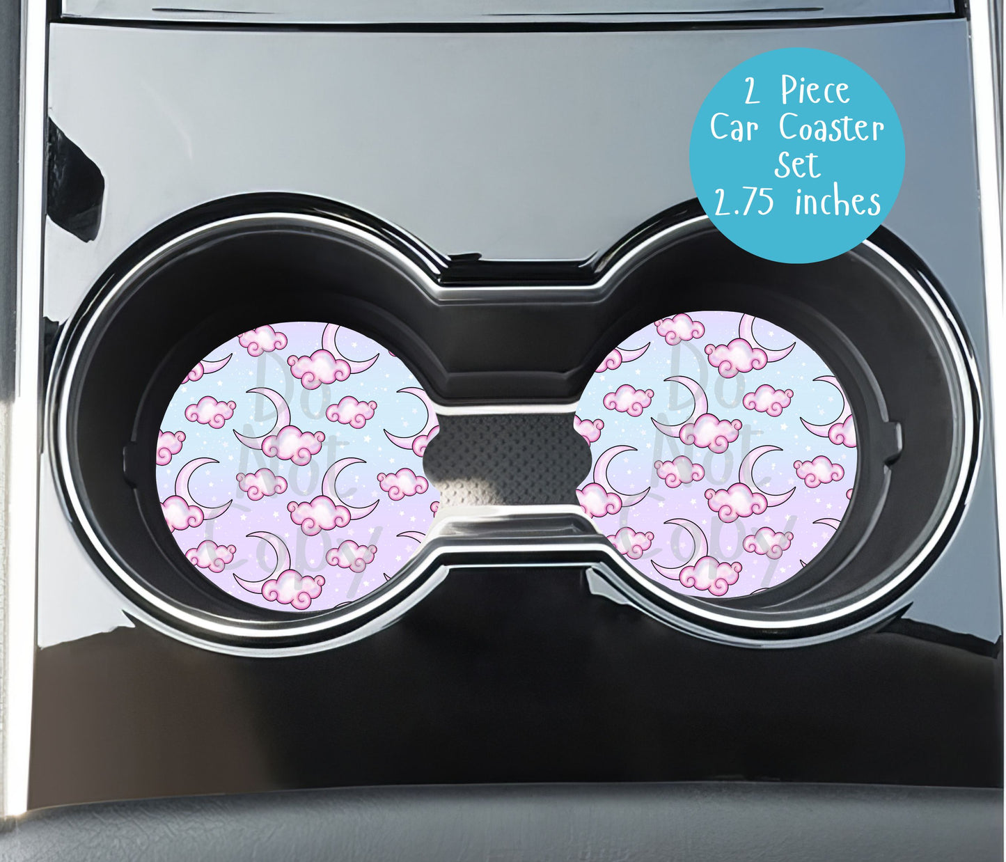 Dreamy Moon & Clouds Car Coasters CC019