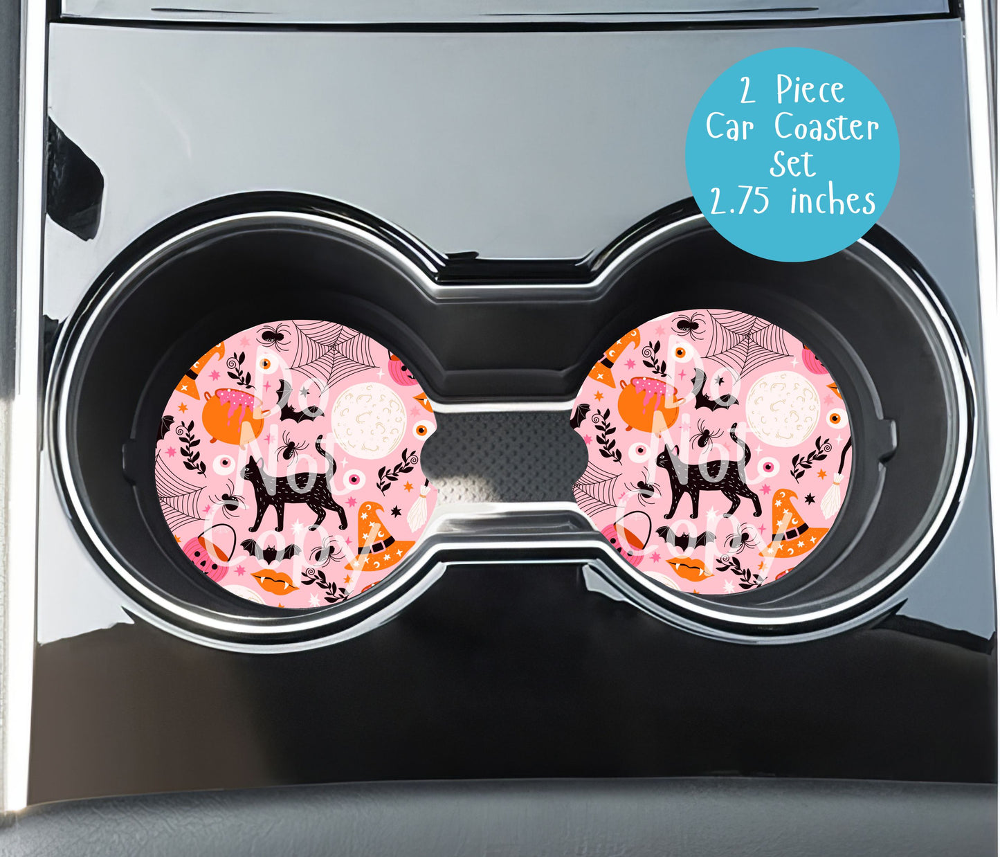 Halloween Doodles Car Coasters CC001
