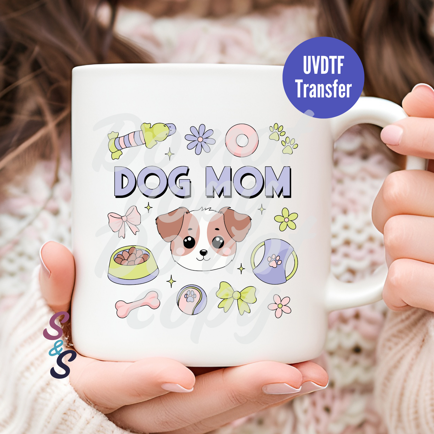 Dog Mom Mug UVDTF Transfer UV124