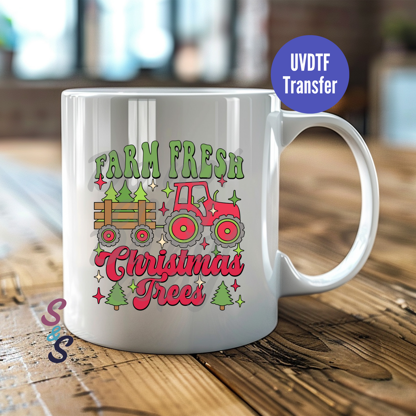 Farm Fresh Christmas Trees Mug UVDTF Transfer D153