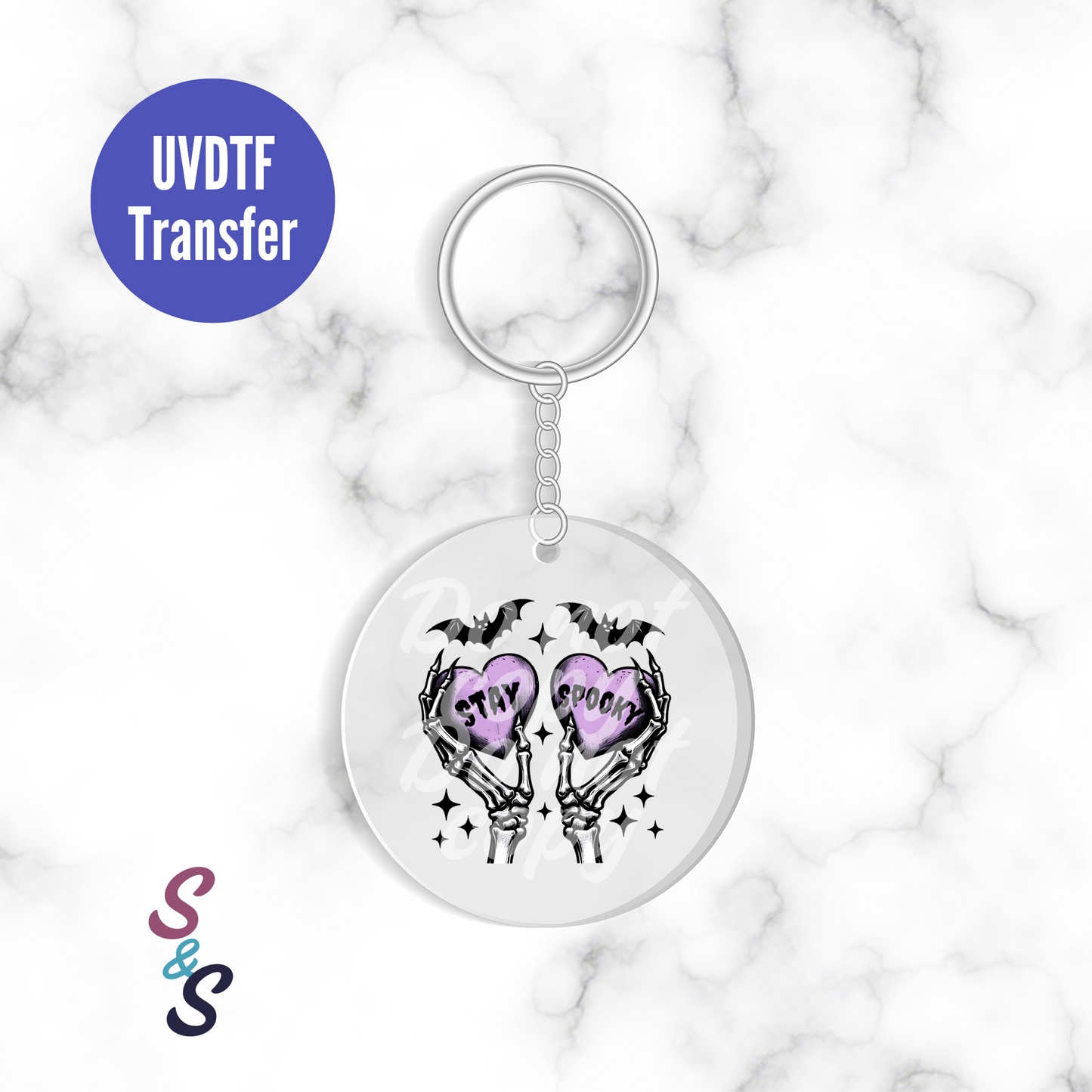 Stay Spooky Keychain UVDTF Transfer KC237
