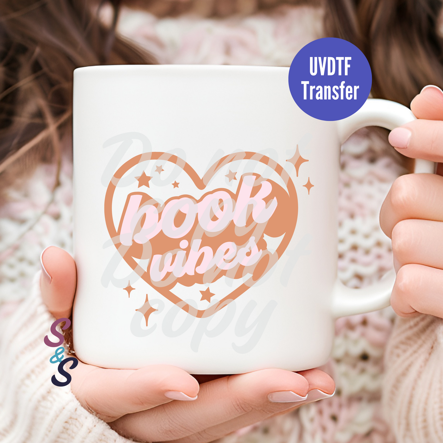 Book Vibes Mug UVDTF Transfer UV189