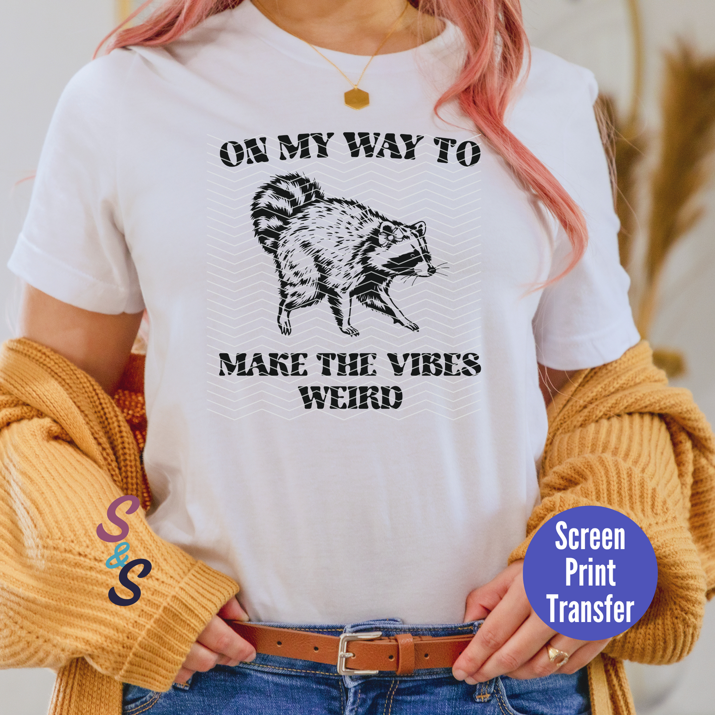 On My Way To Make The Vibes Weird - Black Ink - Screen Print