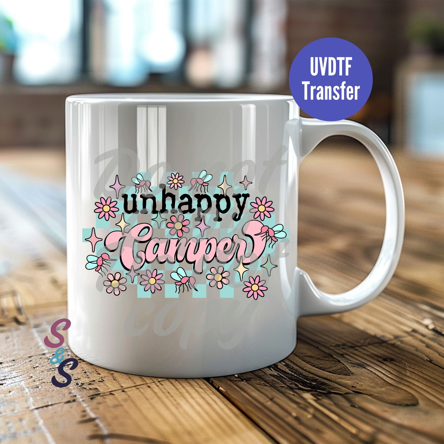 UnHappy Camper Mug UVDTF Transfer D212