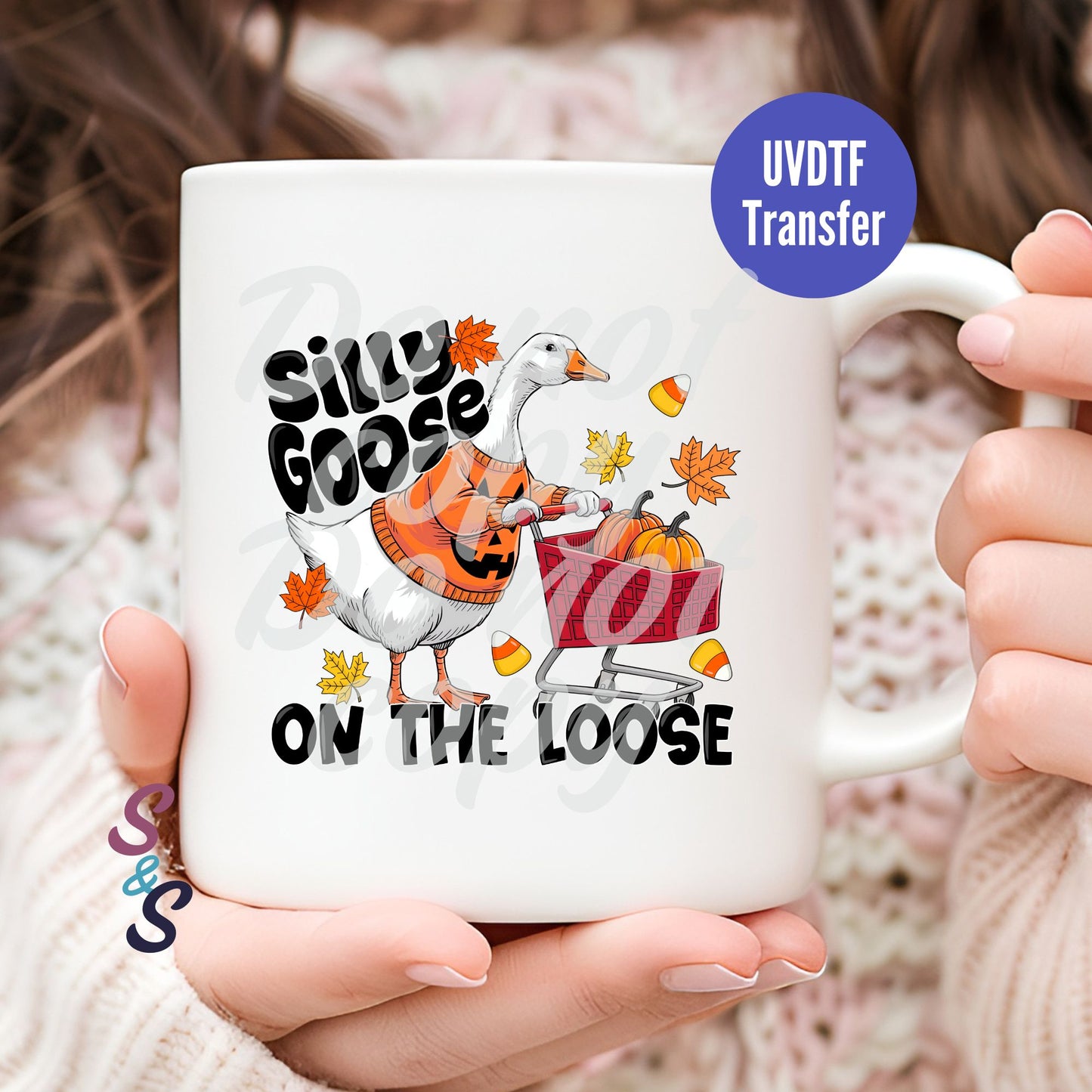 Silly Goose On The Loose Mug UVDTF Transfer D214