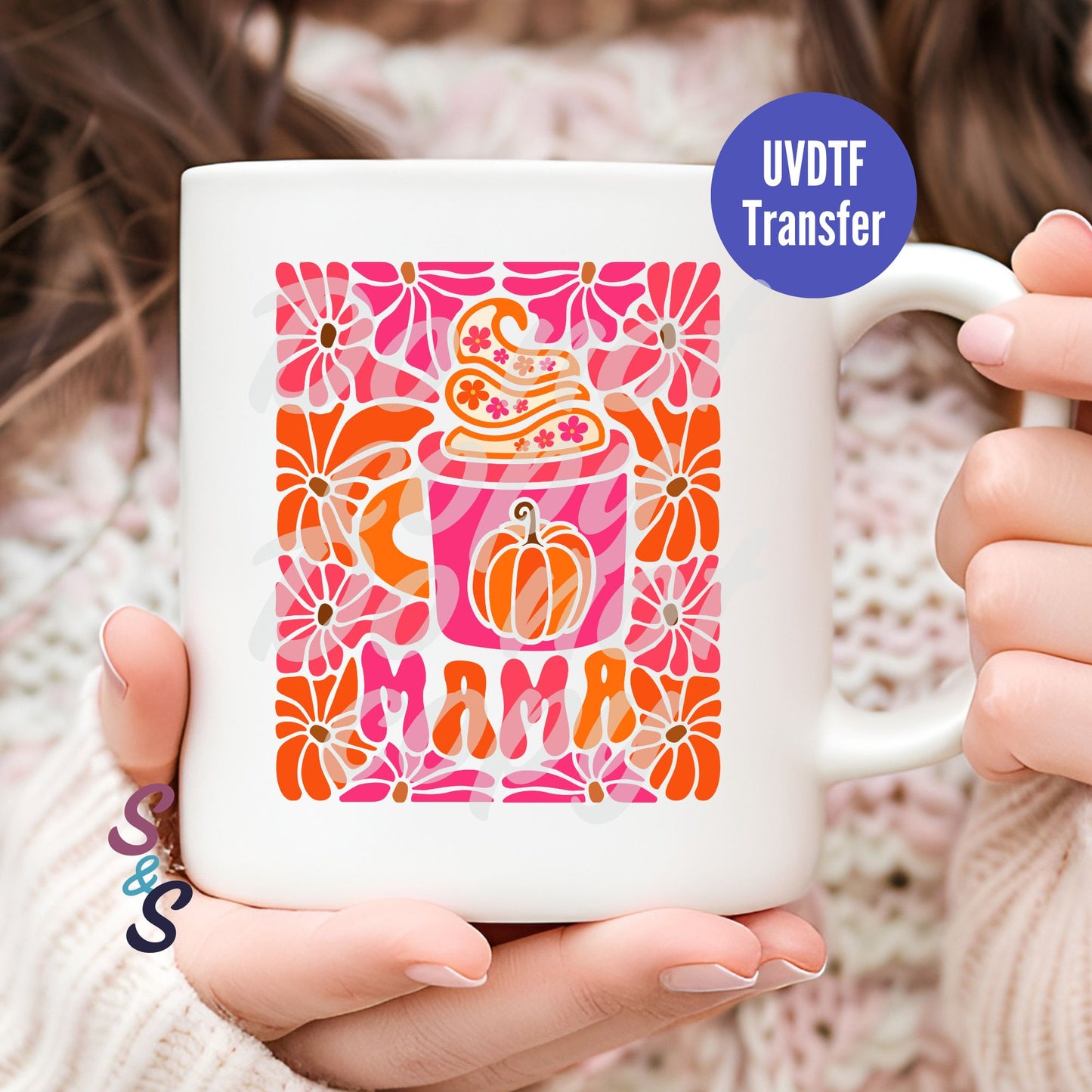 Mama Pumpkin Spice Mug UVDTF Transfer D220