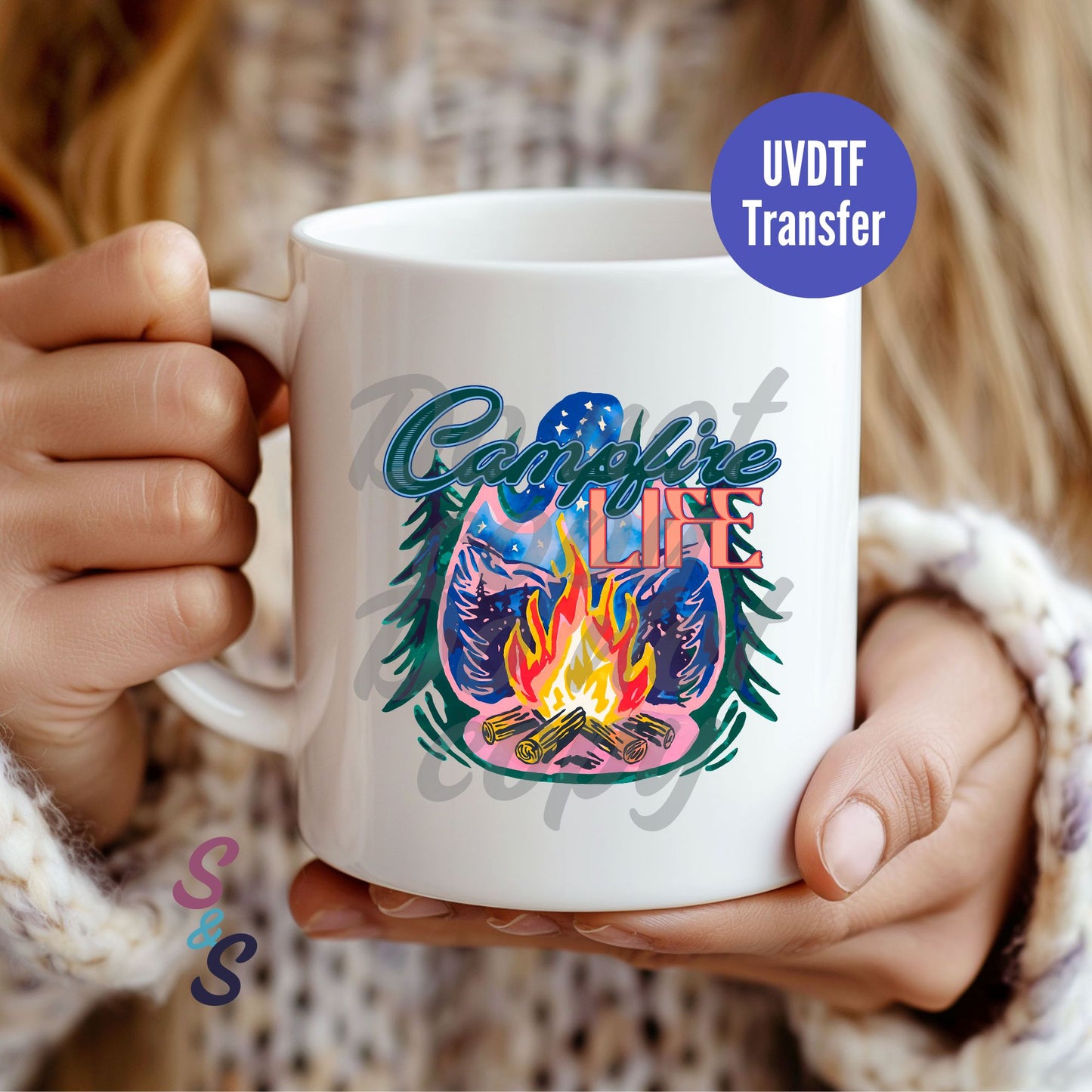 Camping Life Mug UVDTF Transfer D183