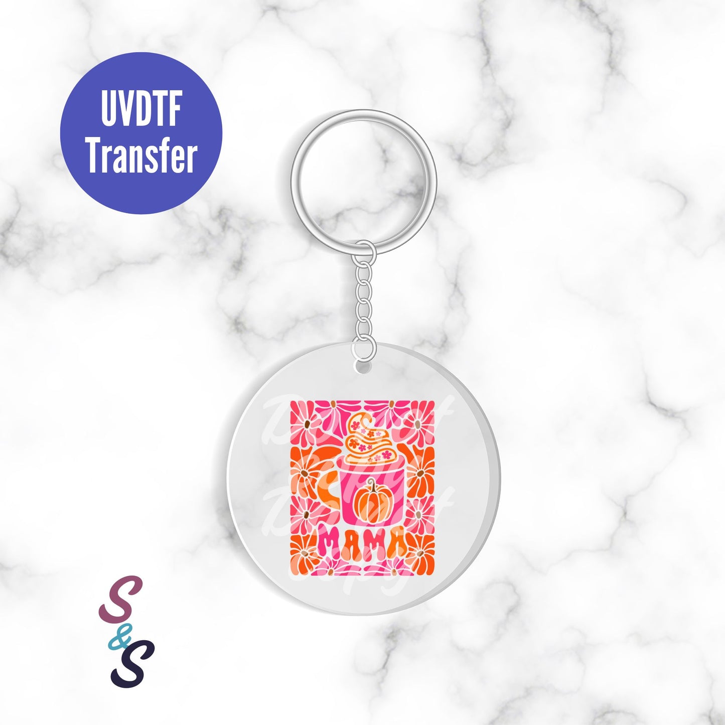 Pumpkin Spice Mama Keychain UVDTF Transfer KC197