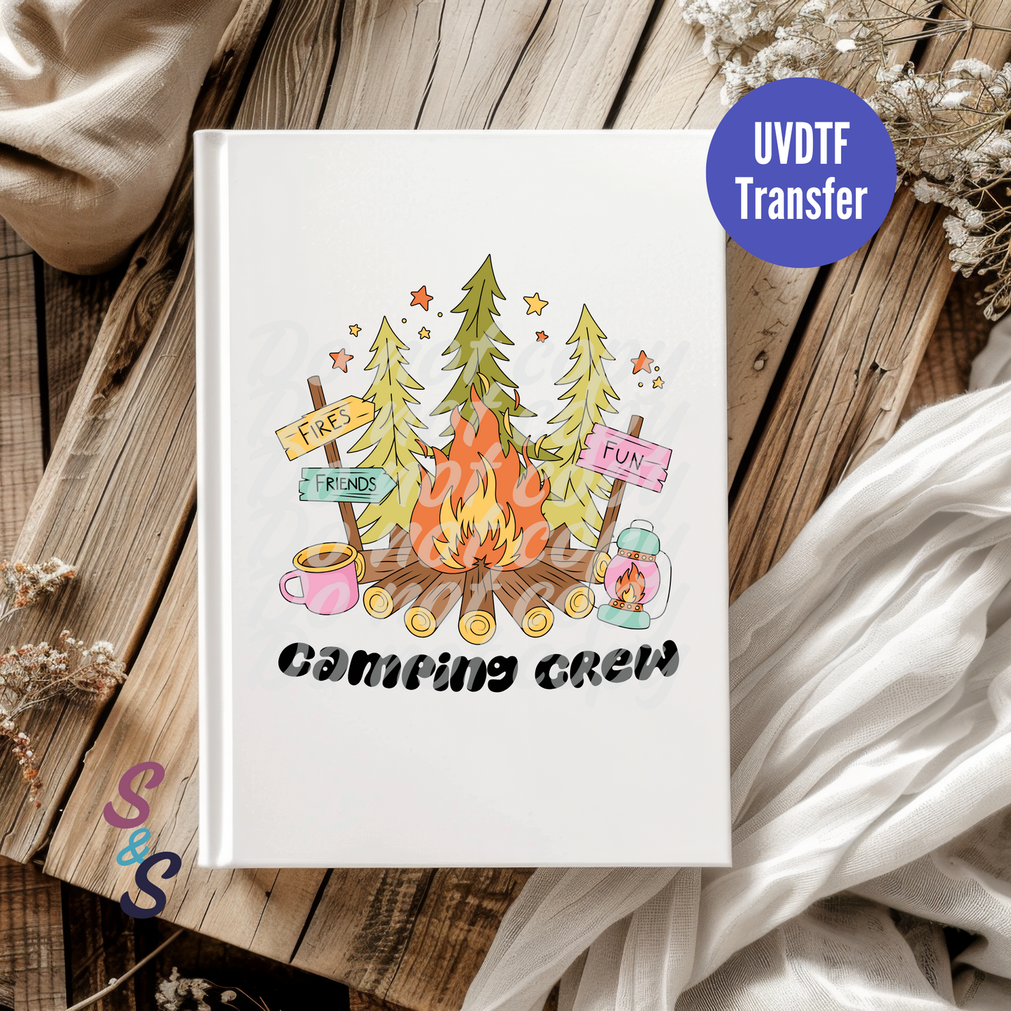Camping Crew UVDTF Book/Notebook Transfer C102