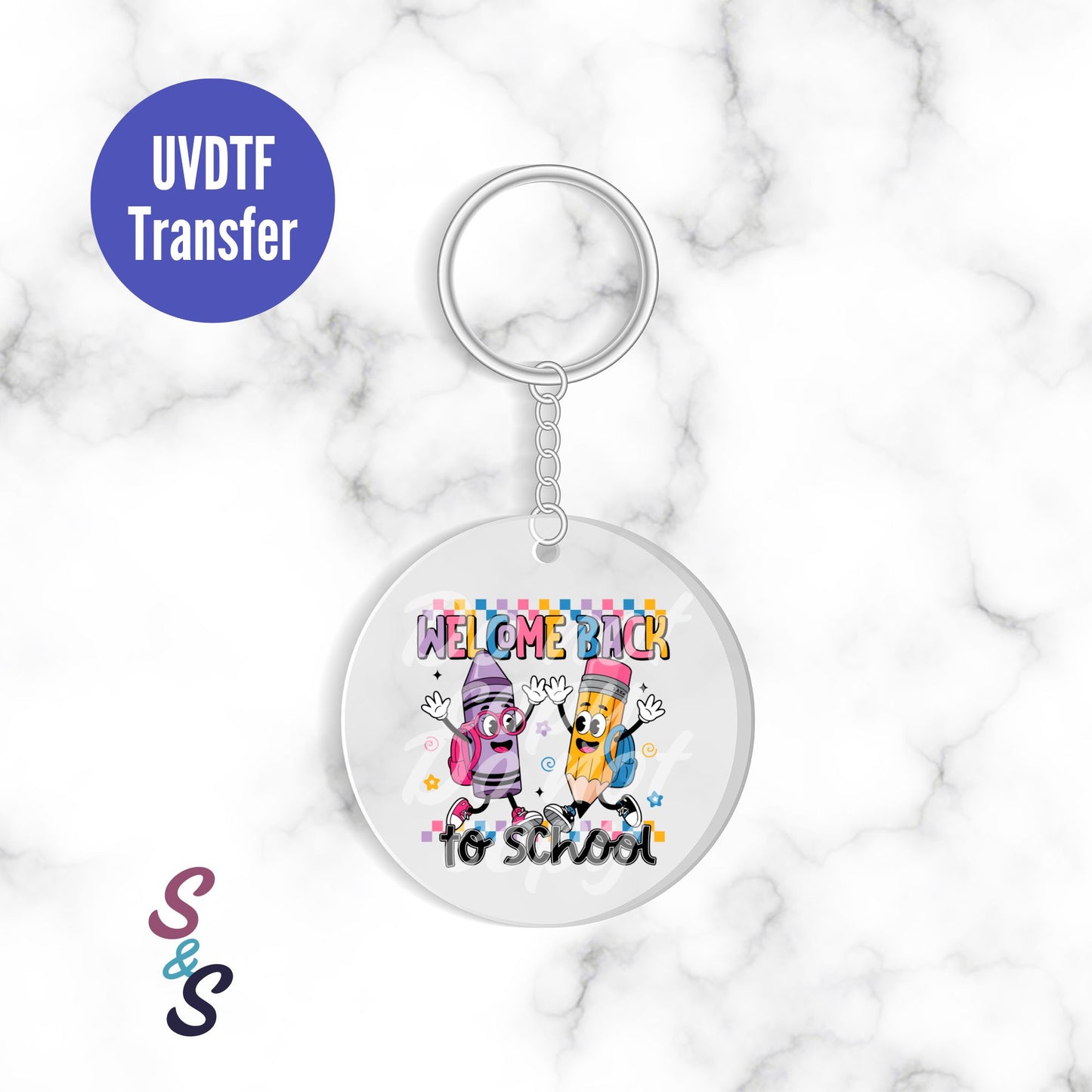 Welcome Back To School Keychain UVDTF Transfer KC220