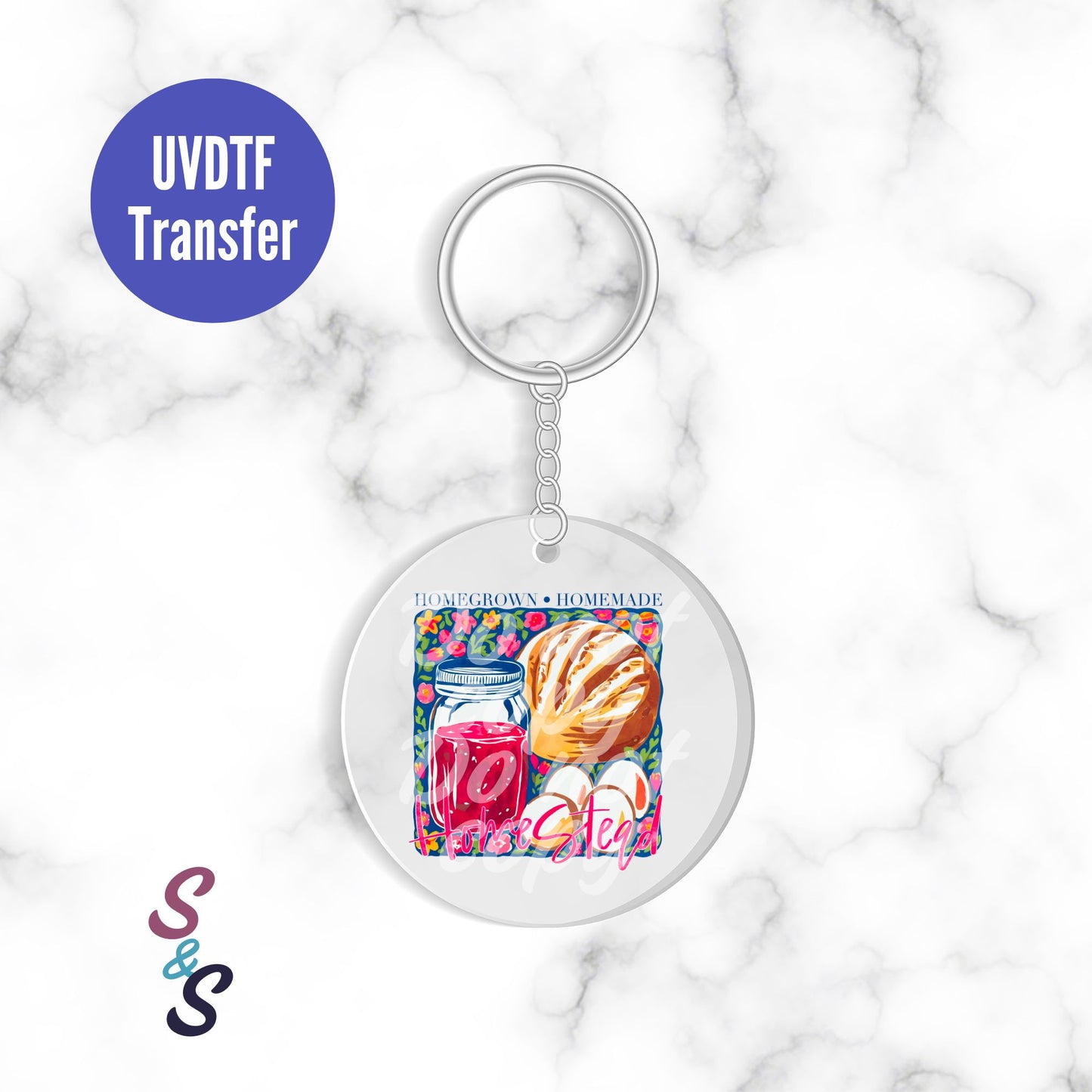 Home Grown Homemade Homestead Bread Keychain UVDTF Transfer KC221