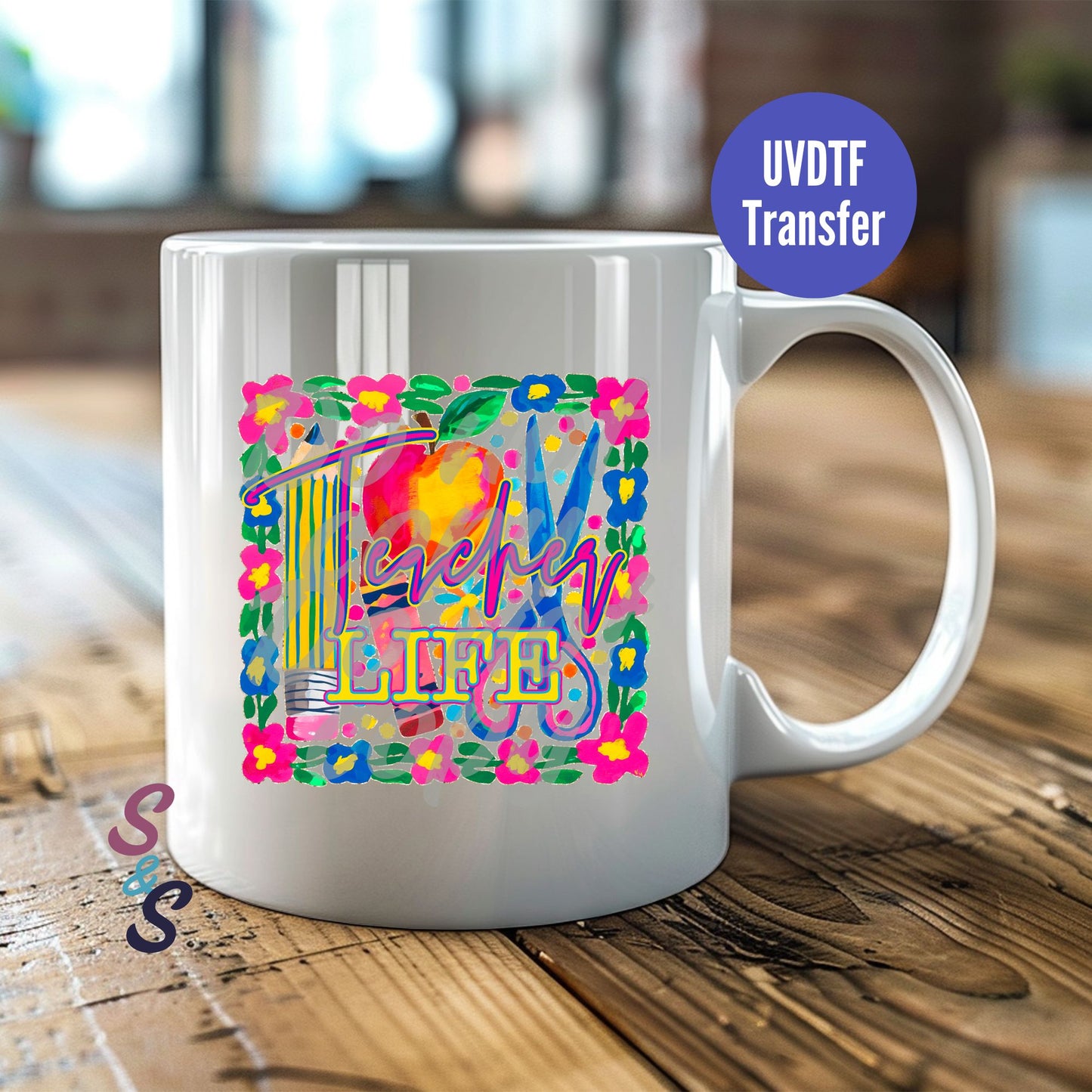 Teacher Life Mug UVDTF Transfer D188