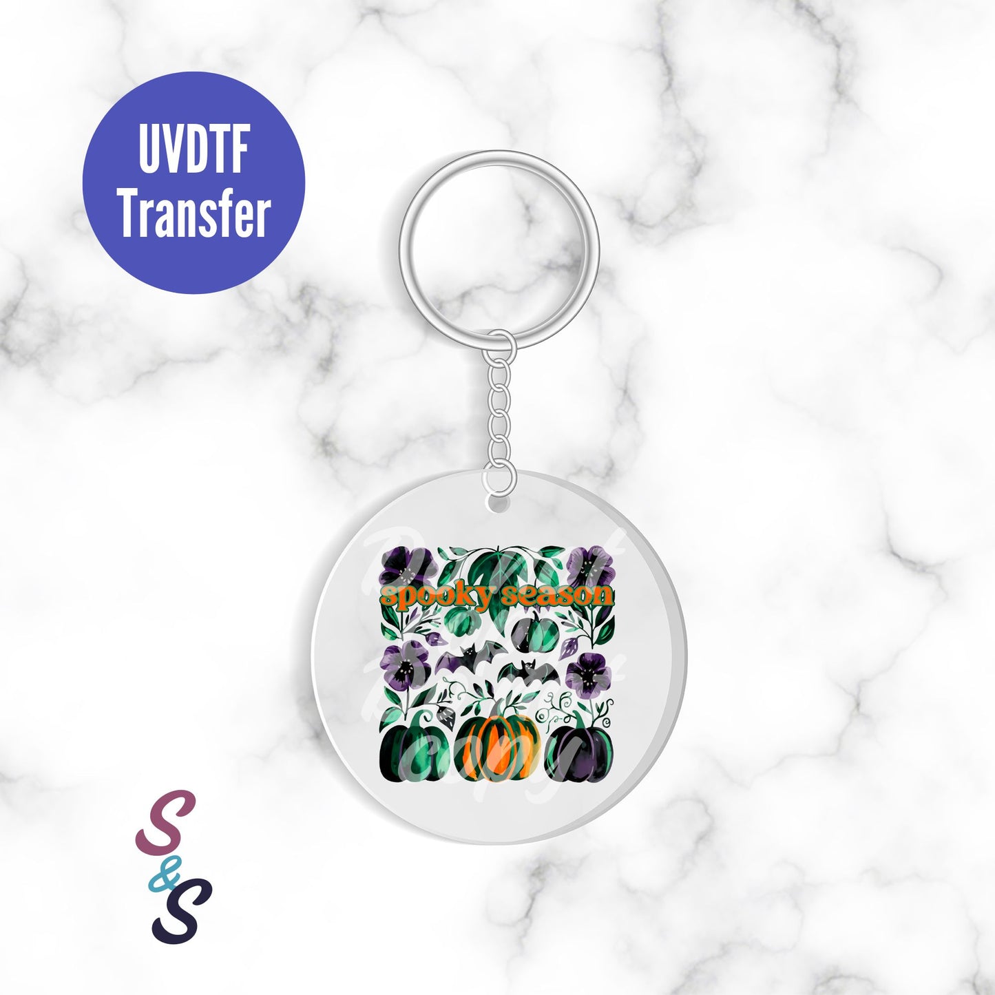 Spooky Season Halloween Keychain UVDTF Transfer KC223