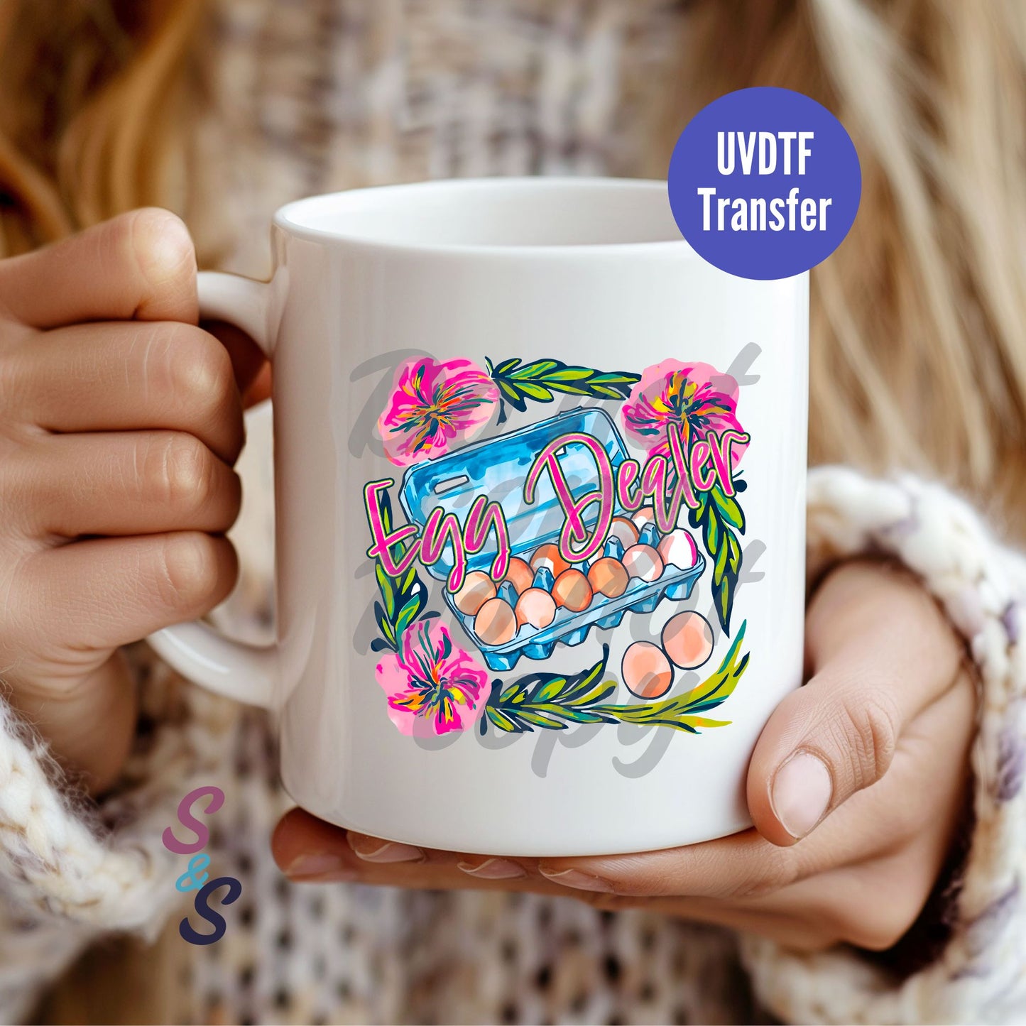 Egg Dealer Mug UVDTF Transfer D190