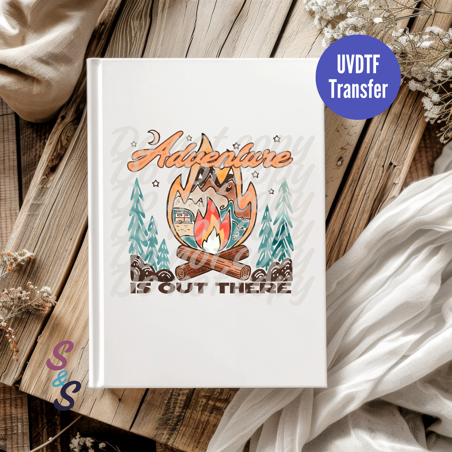 Adventure Is Out There UVDTF Book/Notebook Transfer C246