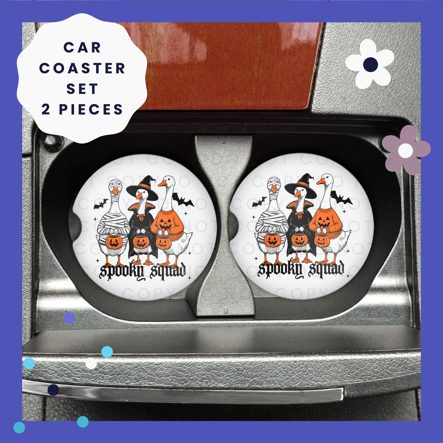 Spooky Squad Car Coaster Set CC037