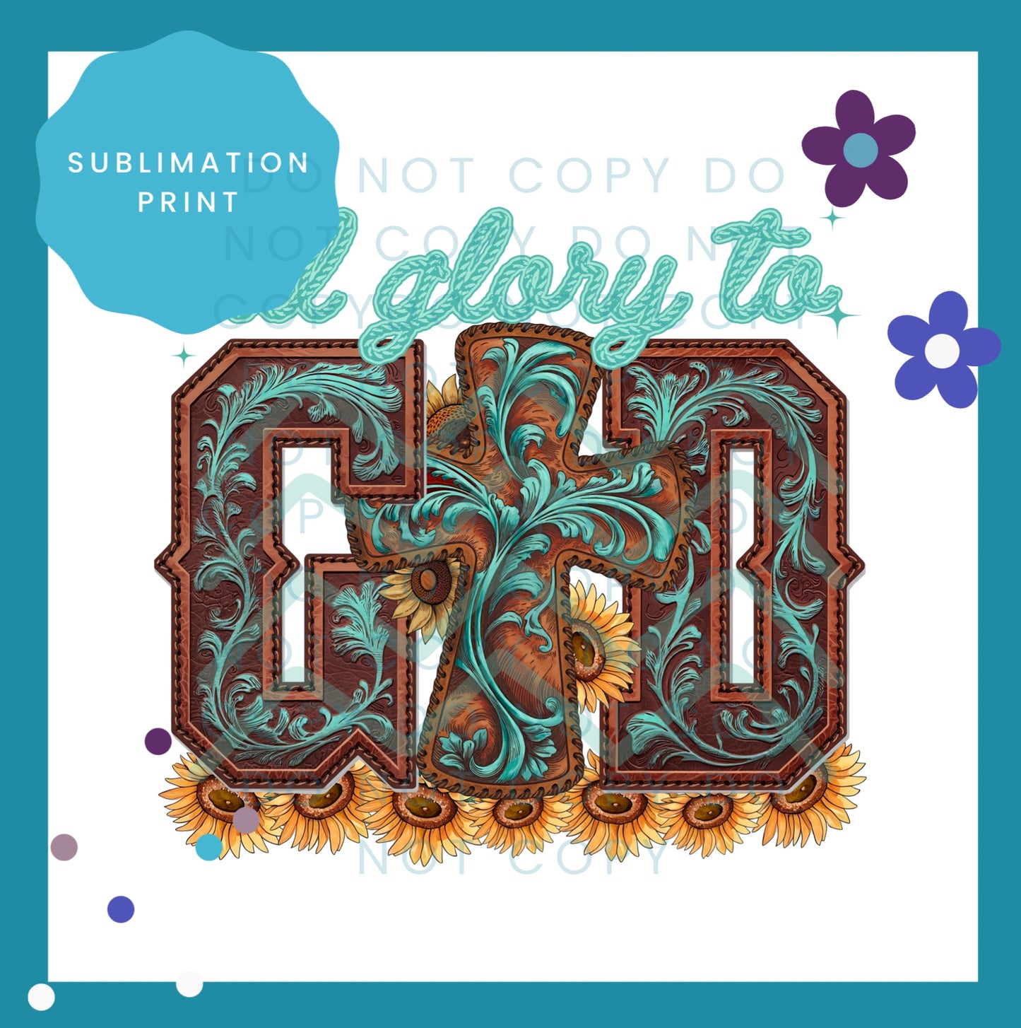 All Glory To God Sublimation Print Transfer 1555