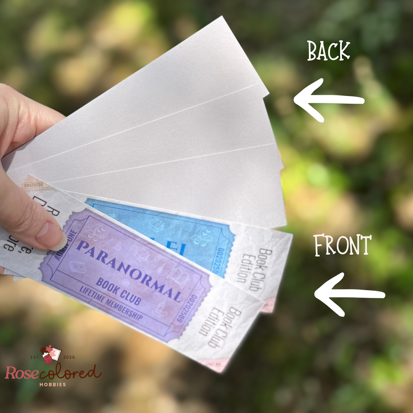 Book Club Edition Tickets Bookmark 5 Pack