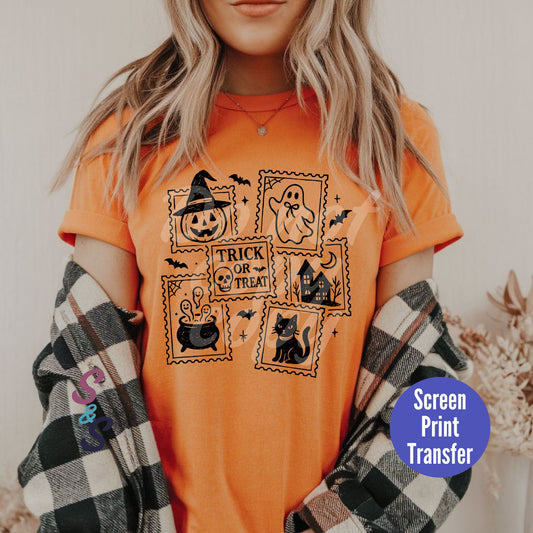 Halloween Stamps - Black Ink - Screen Print SC043