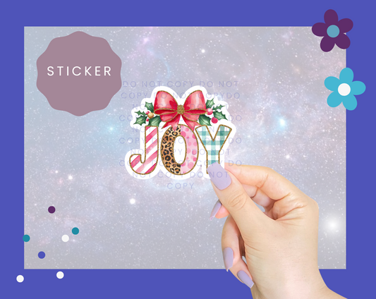 Joy Christmas Sticker