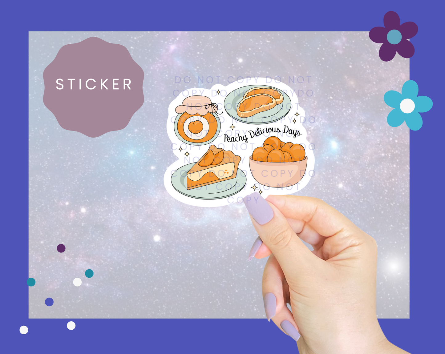 Peachy Delicious Days Sticker