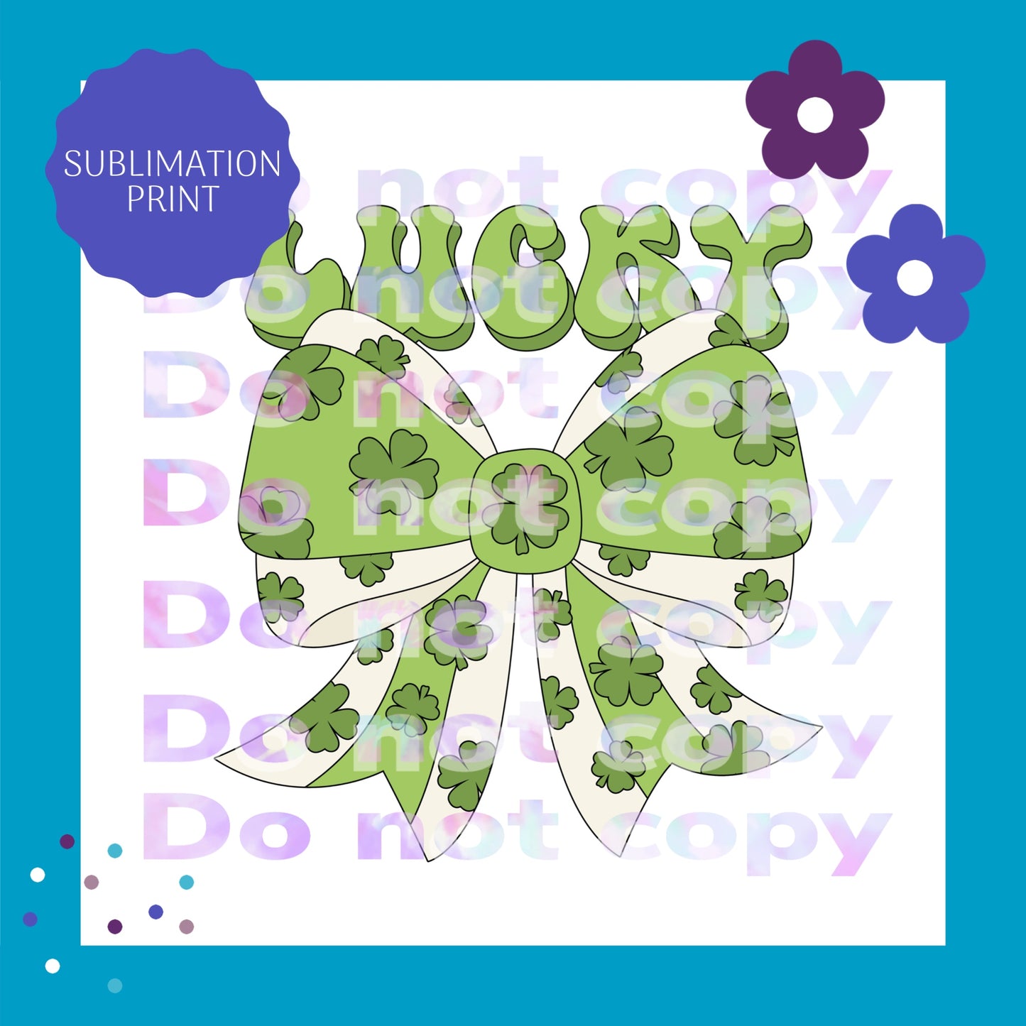 Lucky Bow Sublimation Print Transfer