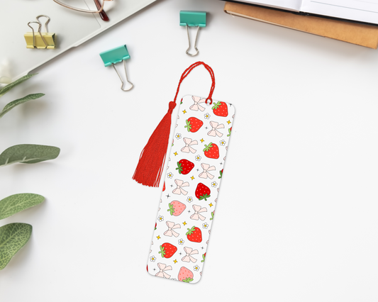 Strawberries & Bows Bookmark UVDTF Transfer UV143