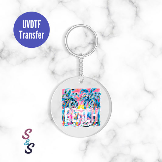 Beach Babe Keychain UVDTF Transfer KC130