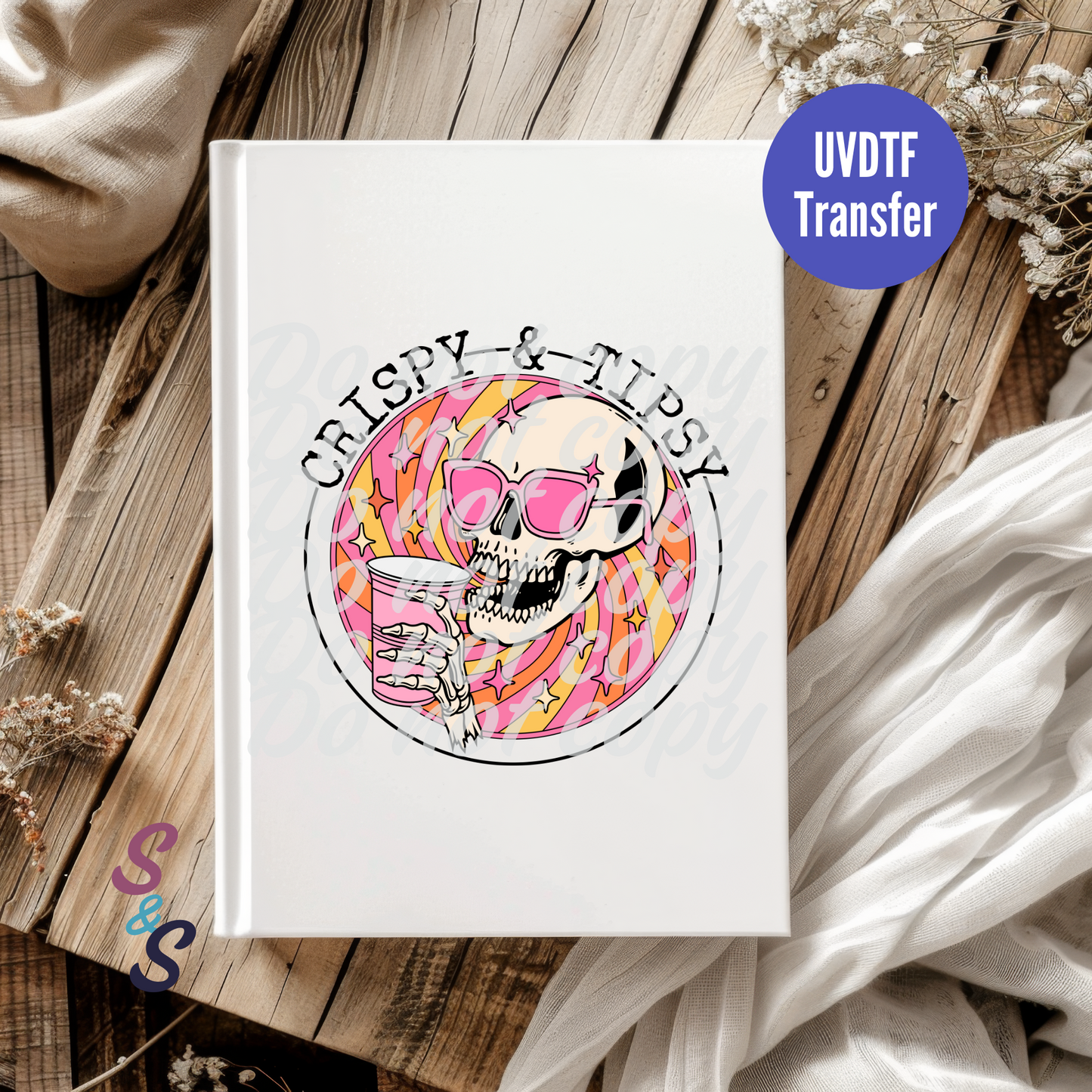 Crispy & Tipsy Skellie UVDTF Book/Notebook Transfer