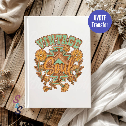 Vintage Soul Aztec UVDTF Book/Notebook Transfer C197