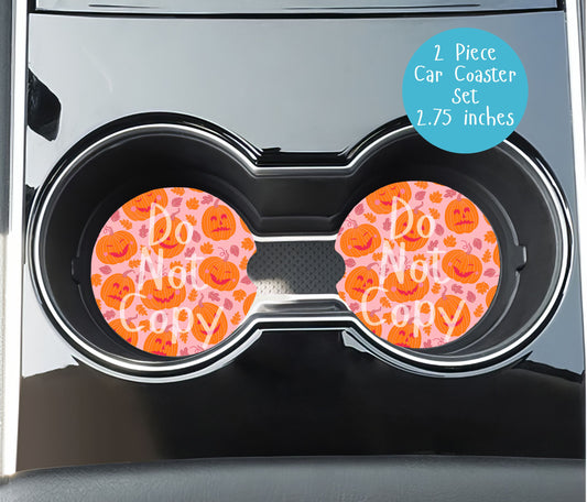 Halloween Cute Pumpkins Car Coasters CC011