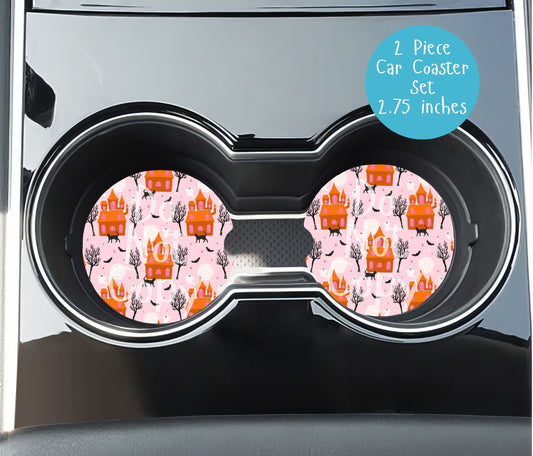 Halloween Haunted House Car Coasters CC014