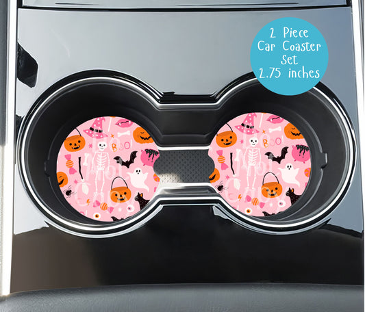 Halloween Cute Doodles Car Coasters CC017