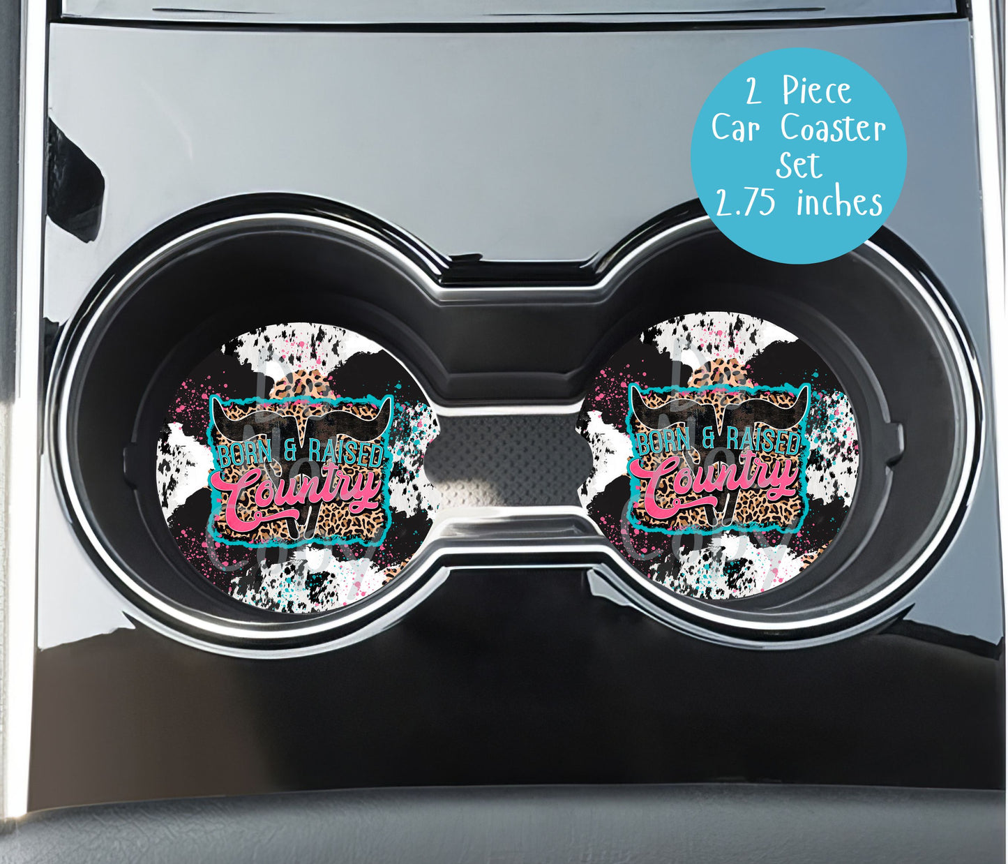 Born & Raised Country Car Coasters CC020