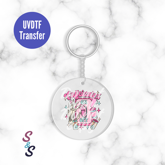 Caffeinated Switch Keychain UVDTF Transfer KC111
