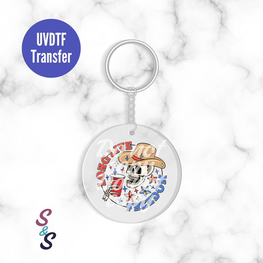 Long Live Freedom Skellie Keychain UVDTF Transfer KC112