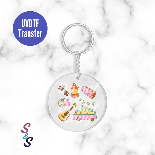 Camping Things Keychain UVDTF Transfer KC118