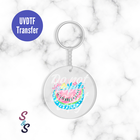 Freedom Is Sweet Watermelon Keychain UVDTF Transfer KC169