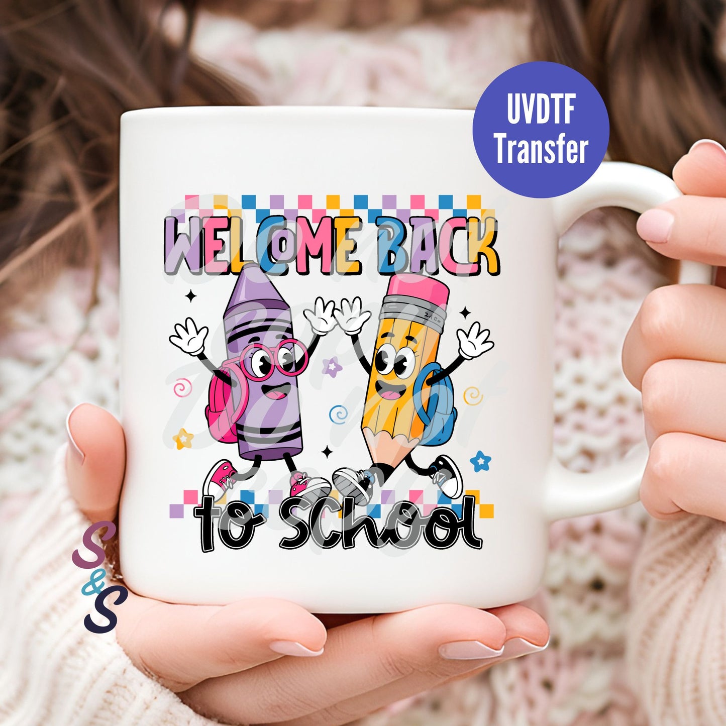 Welcome Back To School Pencils Mug UVDTF Transfer D197