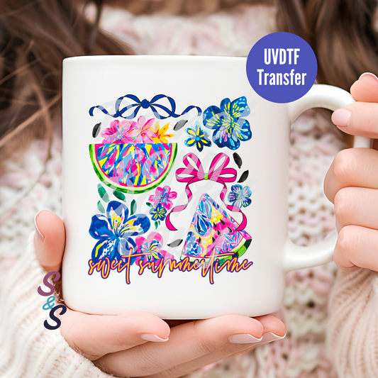 Sweet Summertime Watermelon Mug UVDTF Transfer D111