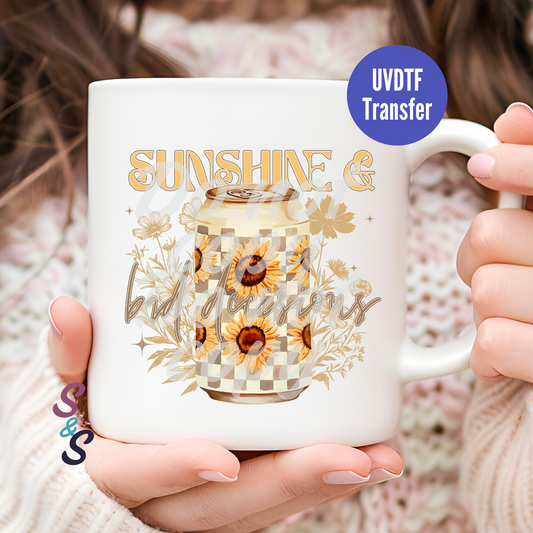 Sunshine & Bad Decisions Mug UVDTF Transfer D116