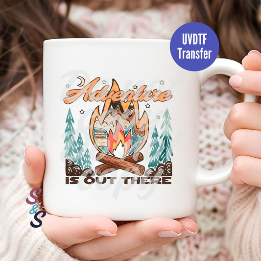Adventure Is Out There Camping Mug UVDTF Transfer D181
