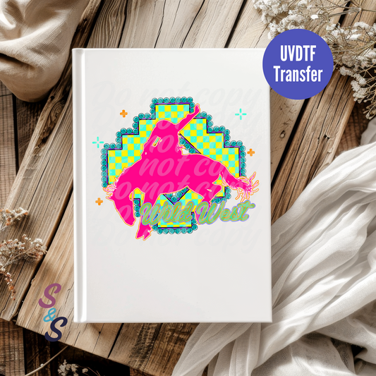 Neon Wild West UVDTF Book/Notebook Transfer C158