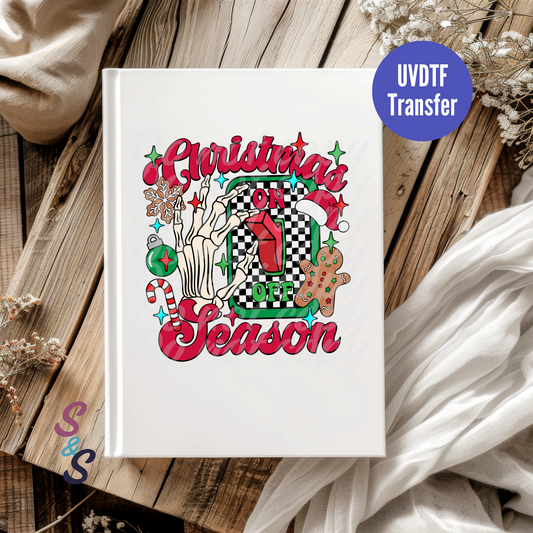 Christmas Season Switch UVDTF Book/Notebook Transfer C159